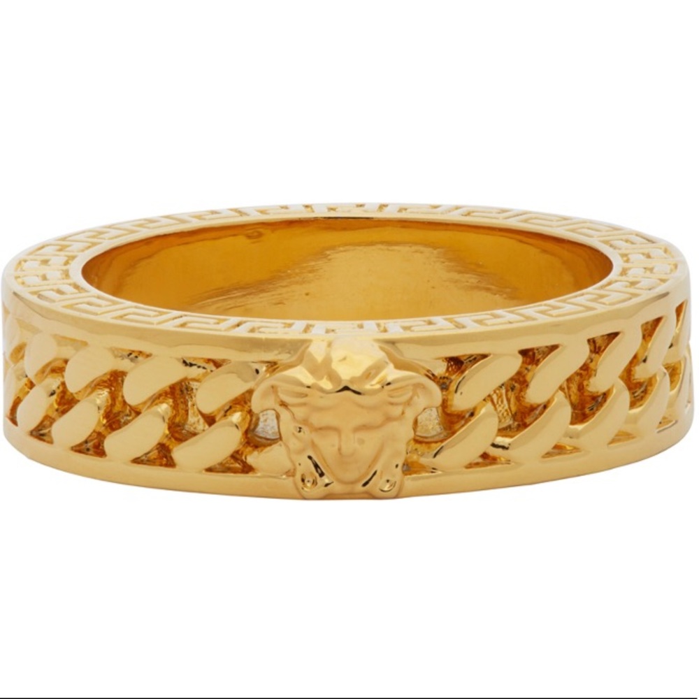 VERSACE Gold Chain Band Ring - Picture 6 of 8